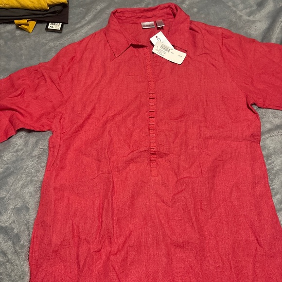Chicos strawberry linen shirt - Picture 1 of 3